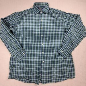 Polo Ralph Lauren Long Sleeve Button‎ Down Shirts Men's Size Large Green Plaid